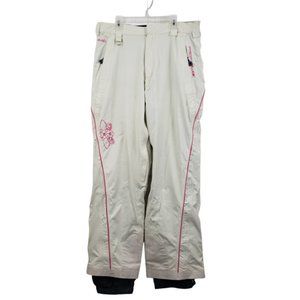 Predator Wear Axis Large Snowboarding Ski Pants - Beige Pink Vented Breathable
